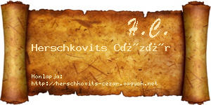 Herschkovits Cézár névjegykártya